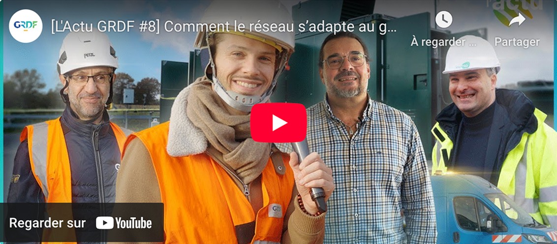 Vidéo L'Actu GRDF n° 8 : comment le réseau s'adapte au gaz vert